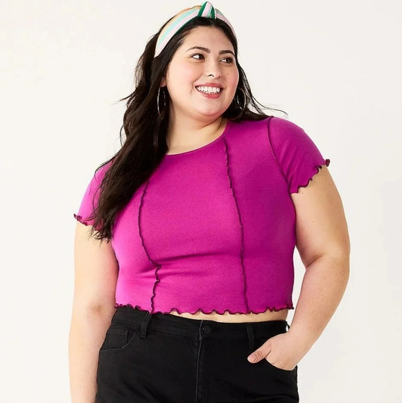 SO | Short Sleeve Seamed Tee in Orchid sz 2X - Picture 9 of 9